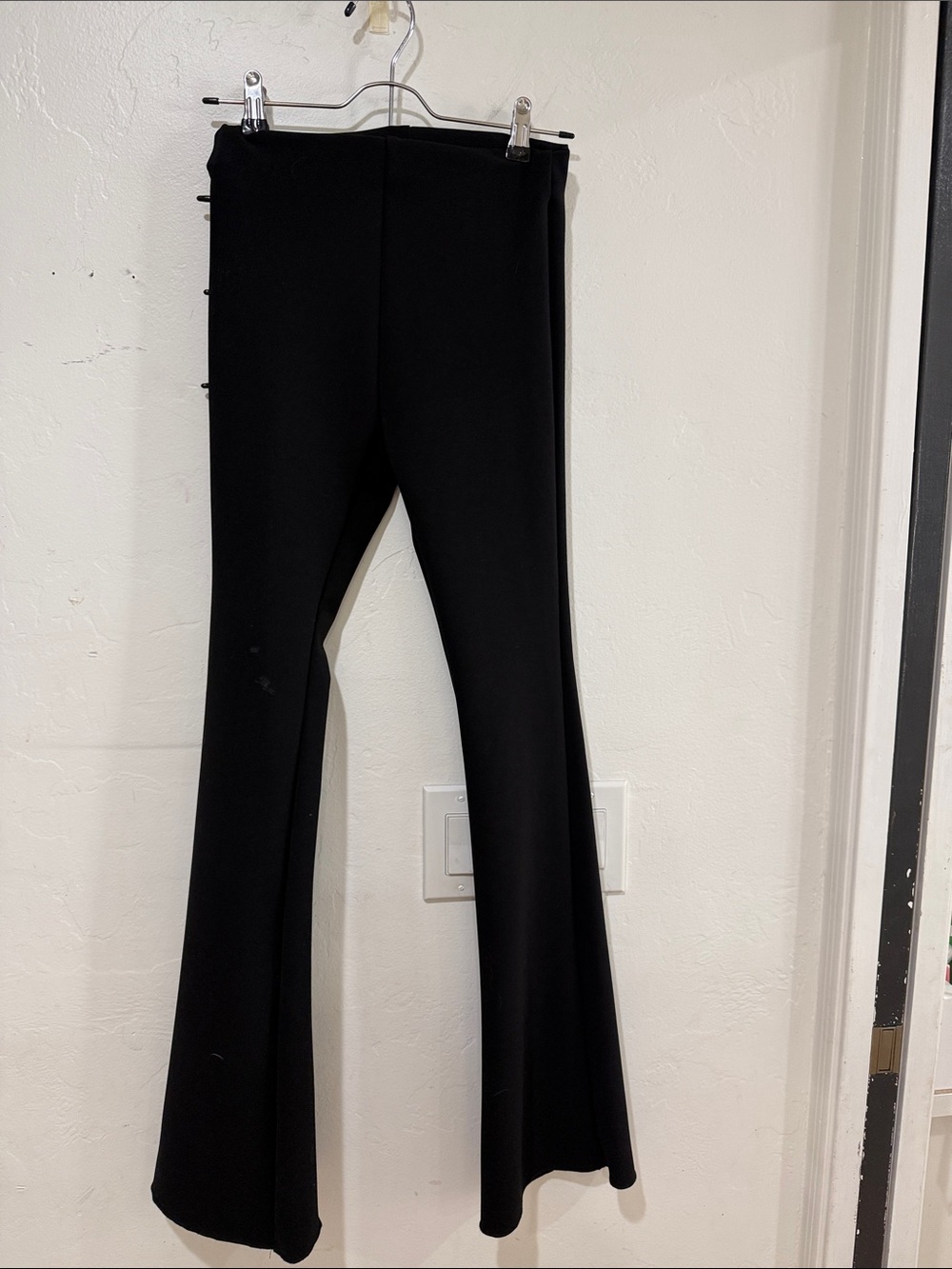 Zara Black Flared Ponte Pants